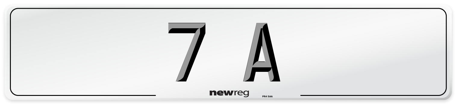 7 A Number Plate from New Reg